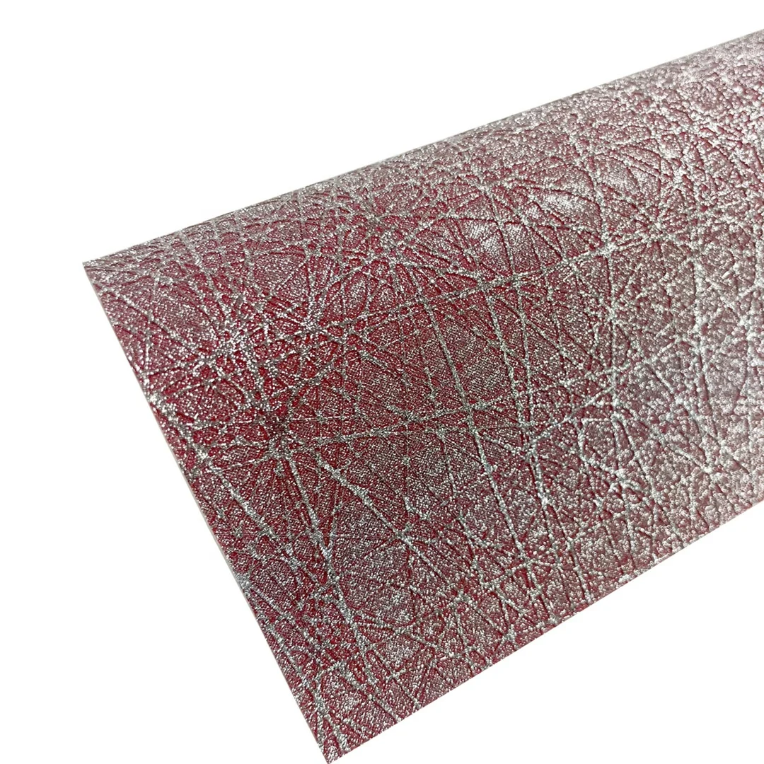 Shiny Cinderella Gypsophila Pattern Colorful base Cotton Fabric or microfiber Backing Artificial Leather TPU For Shoes And Bags