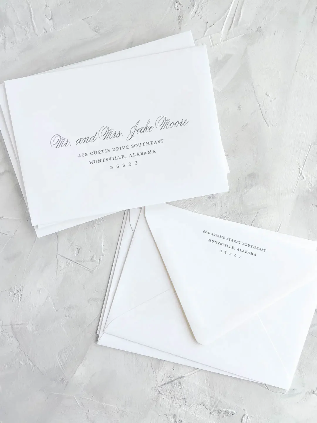 Vintage Textured Linen Paper Custom Shaped Thermo Foil Logo Wedding Paper Envelope Customer Feedback Envelope