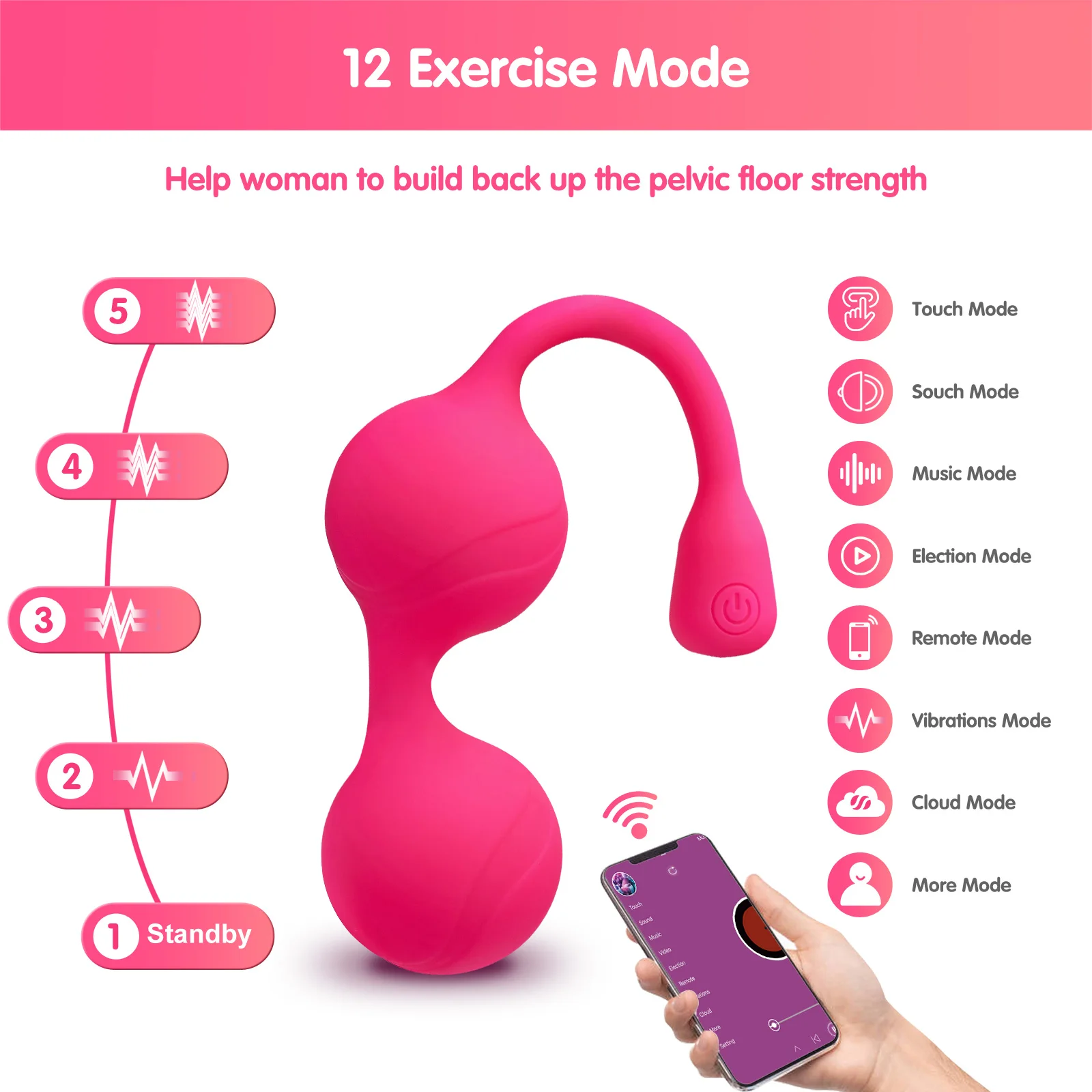 World best selling products mobile controlled vibrator sex product orgasm kegel balls