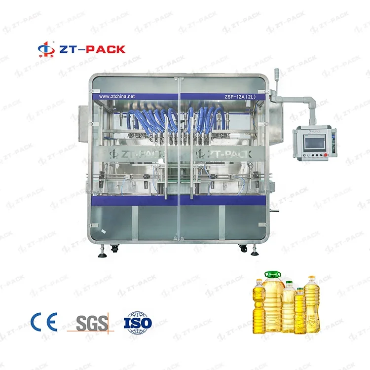 8 nozzles automatic olive coconut palm oil liquor hot fill bottling machine