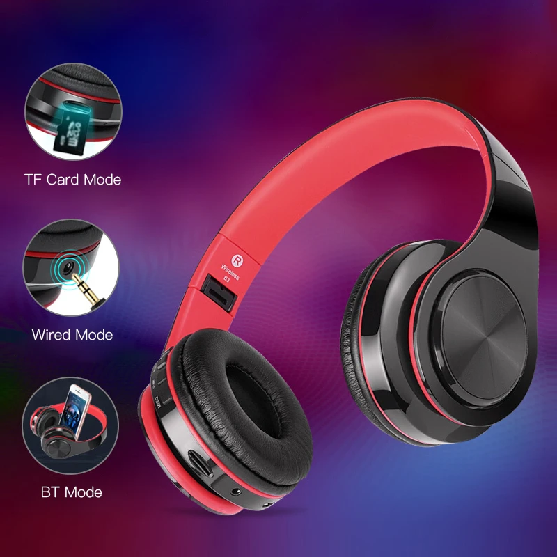 B3 wireless wired 3.5mm earphones wireless v5.0 BT headband music bluetooth earphones headphones for kids gaming