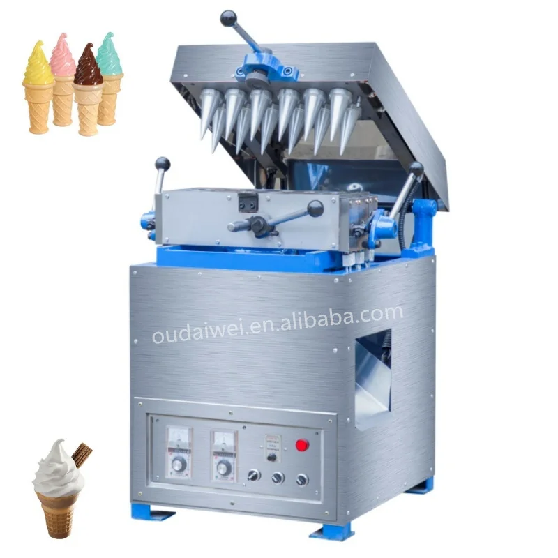 Automatic Manual Cone Rolling Machine Ice Cream Cone Equipment Dairy Sweet Pizza Cone Making Machine