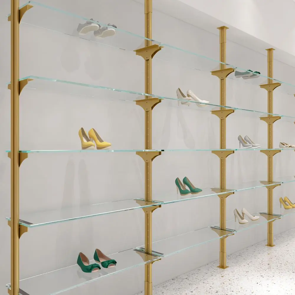 clothing shops display stand shoe stand retail display stand closet shelving wall mounted handbag display shelve