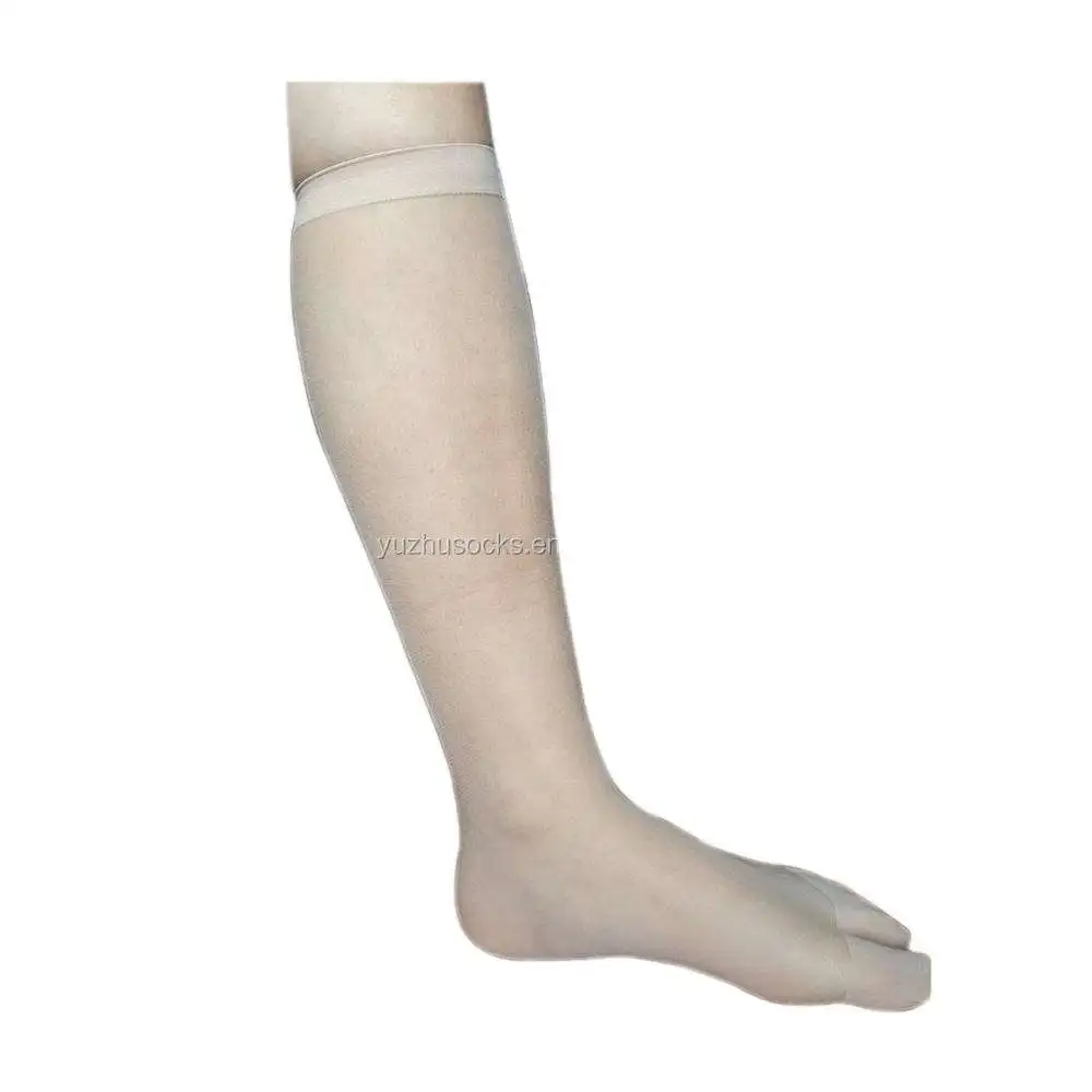 Custom women flip flop split one single toe thong socks 100% nylon sheer silk 2 toe tabi crew socks with no heel