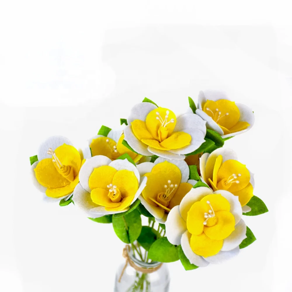 Non-woven Fabric Felt Supplies Handicraft Kits DIY Artificial Flower Making Set for Home Decorating Onarment