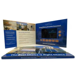 7 Inch Customized Video Book Digital LCD TFT Screen Video Brochure Catalog For Greeting Gift Invitation Business Card