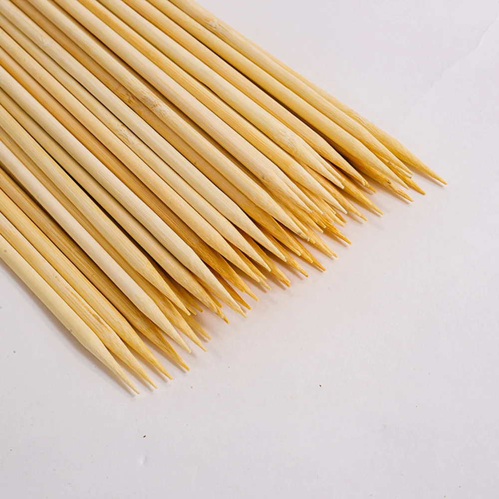 High Quality Eco Friendly Barbecue Round Disposable Skewer 2.5mm 25cm BBQ Bamboo Stick on Grill