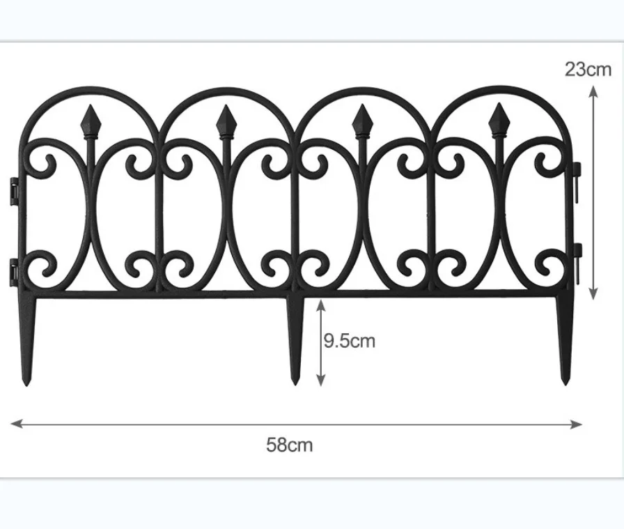 Factory Custom Size high quality plastic mini garden fences pvc small decorative garden fences