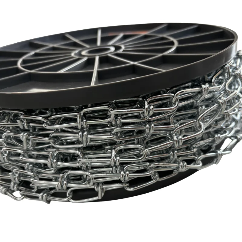 Decorative Metal Chain Double Loop Chain Knot Chain With Plastic Reel