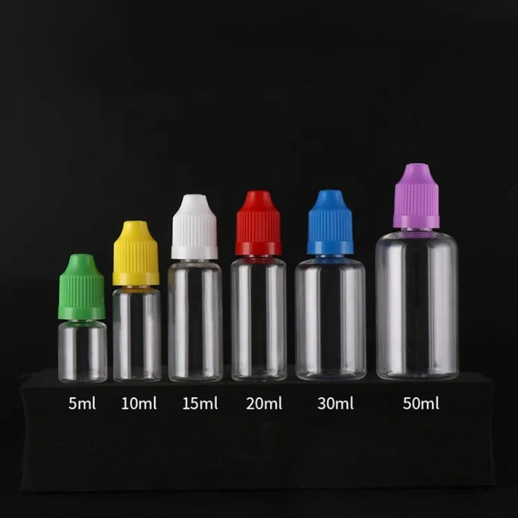 10ml PET Plastic liquid medicine eye dropper bottle with long thin tip