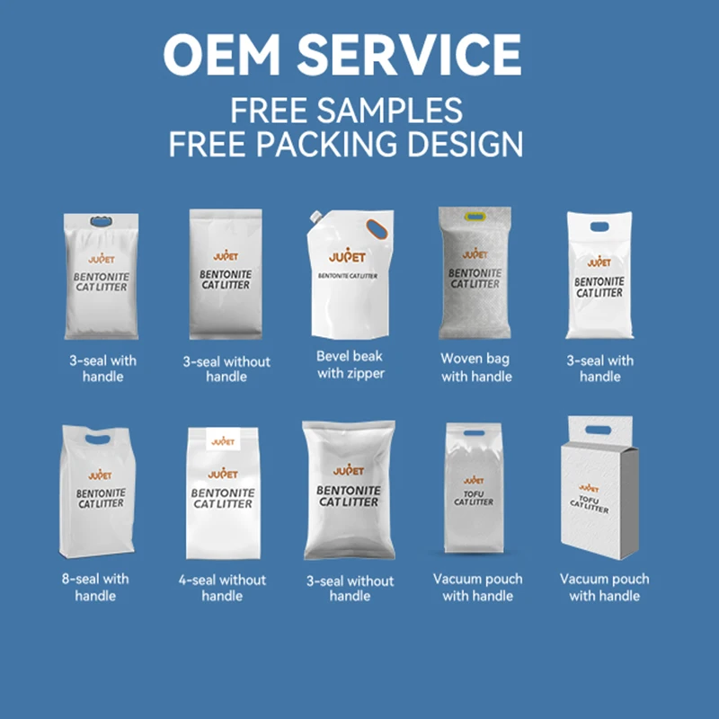 JUPET OEM/ODM бентонитовая руда кошачий наполнитель для домашних животных