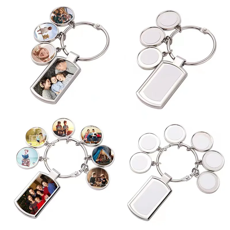 Wholesale Blank Keychains Sublimation Metal Keychain Blanks in Rectangle Shape for Custom Printing
