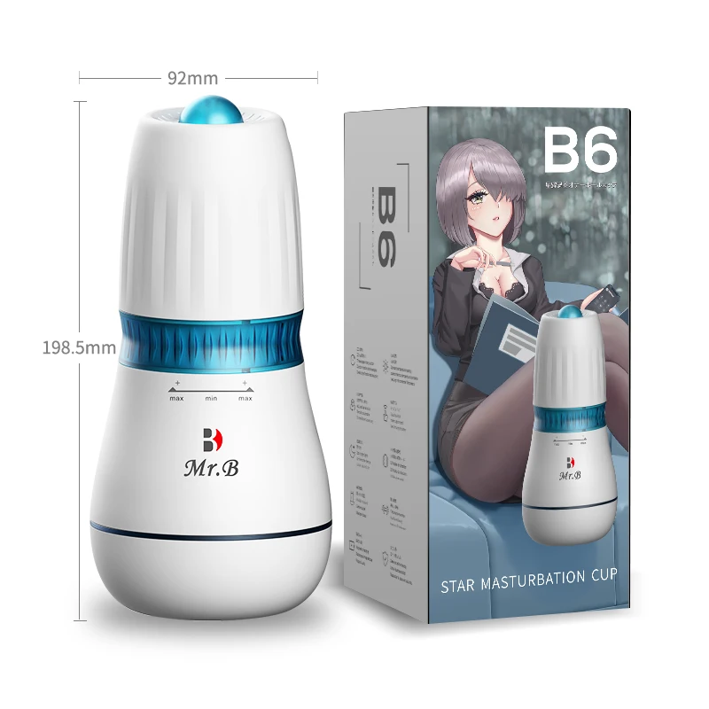 Rotation Heating Male Masturbator Cup Soft Sex Toys White Vagina Adult Endurance Exercise Sex Products with Cool Night Light