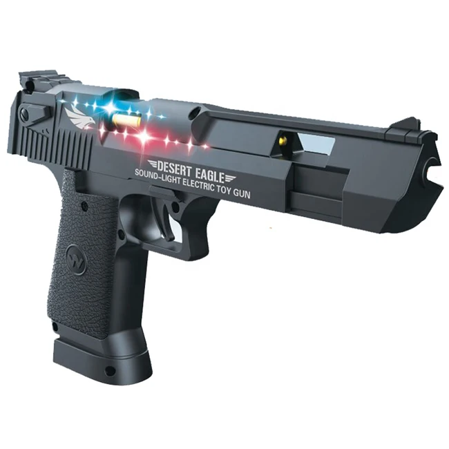 Eco friendly plastic battery operated electric kids toy gun with light and sound