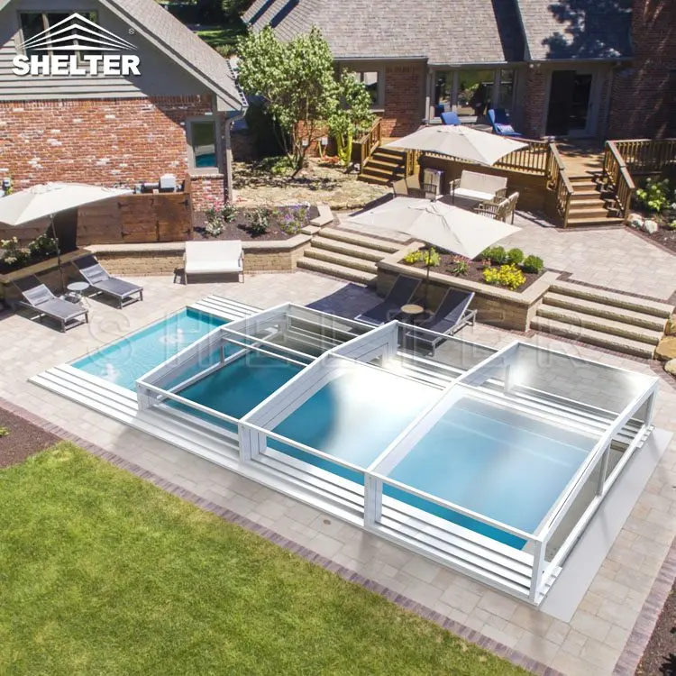 Low Line Telescopic Pool Enclosure Cubierta Para Piscina 6x3