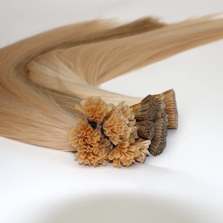 Natural Virgin Human Nail Hair U Tip 20Inch Natural Russian U Tip Hair Extensions For Women