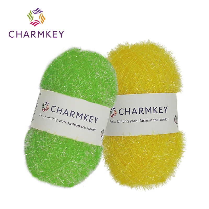 Dishwashing towel glass polyester yarn DIY hand made doll gold thread woven bag bright yarn