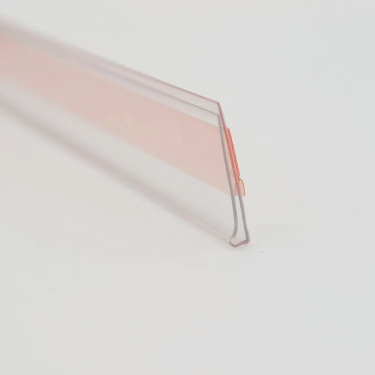 Plastic adhesive price plastic strip extrusion profile  price label strip plastic price label holder of supermarket