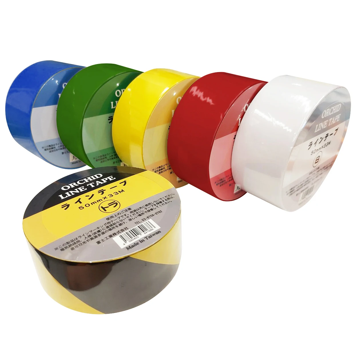 Taiwan China single sided rubber industry line tapes adhesive for large areas demarcation