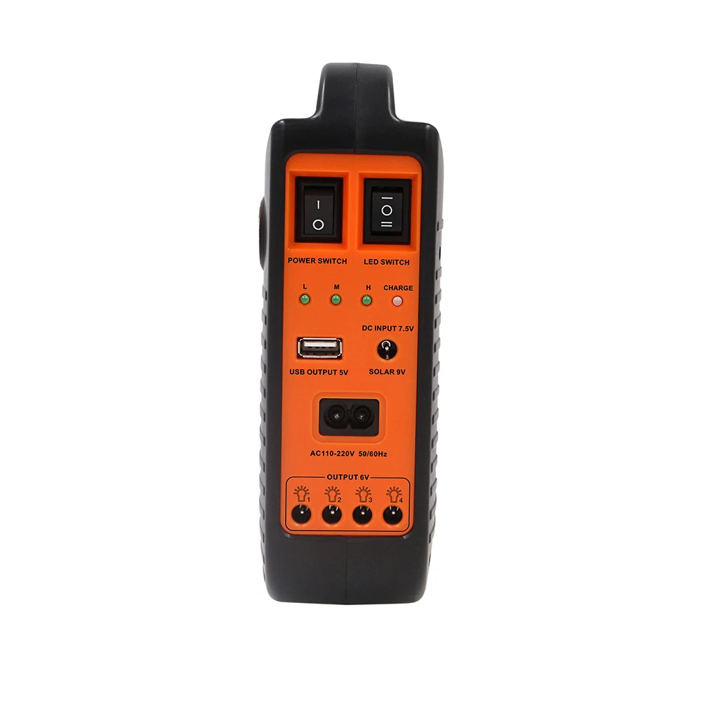 Portable Solar Lighting Power System with Solar Panel and bulbs for home and outdoor with USB Fast charging