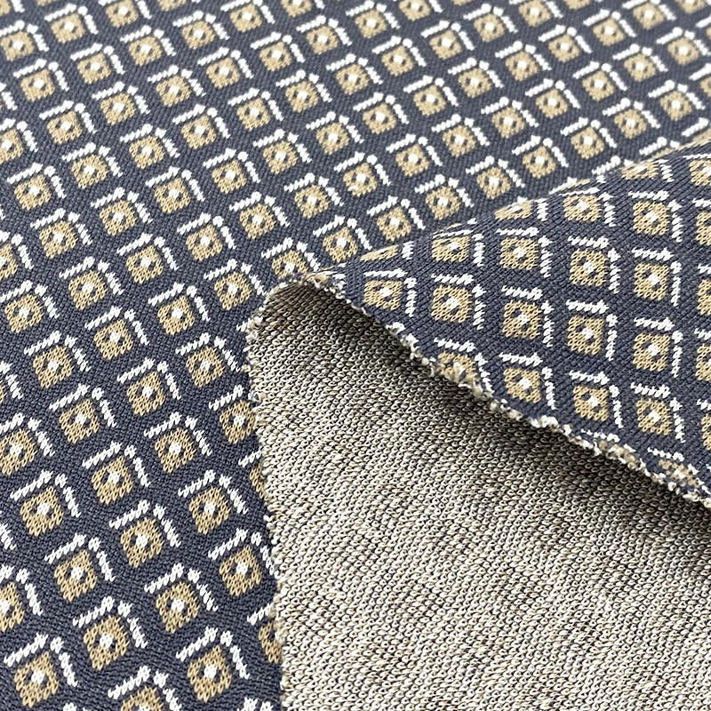 Harvest wholesale designer casual jacquard stretch knitted fabric for pants and leggings