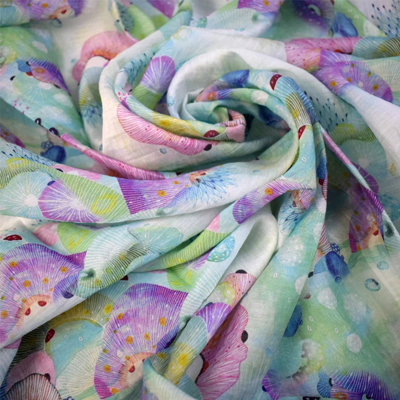 China Style Brocade Printed Fabric For Apparel