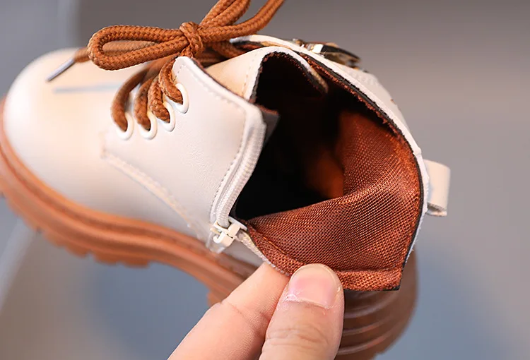 2023 Girls Snow Boots Snow Shoes Genuine Leather For Kids Custom Winter Spring Plush Style Color Fashion Kids Boot