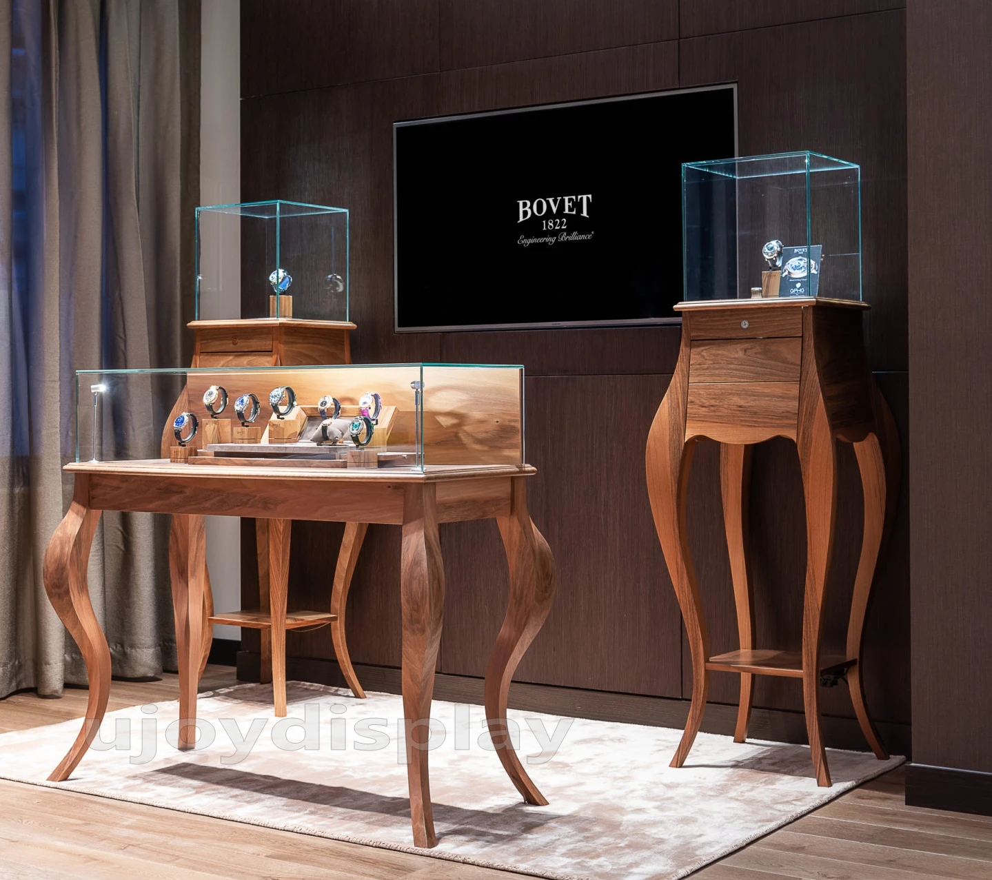 custom European style jewelry glass showcase