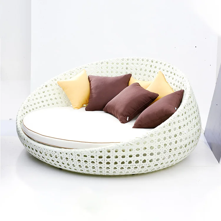 
canopy bed outdoor rattan round bed 