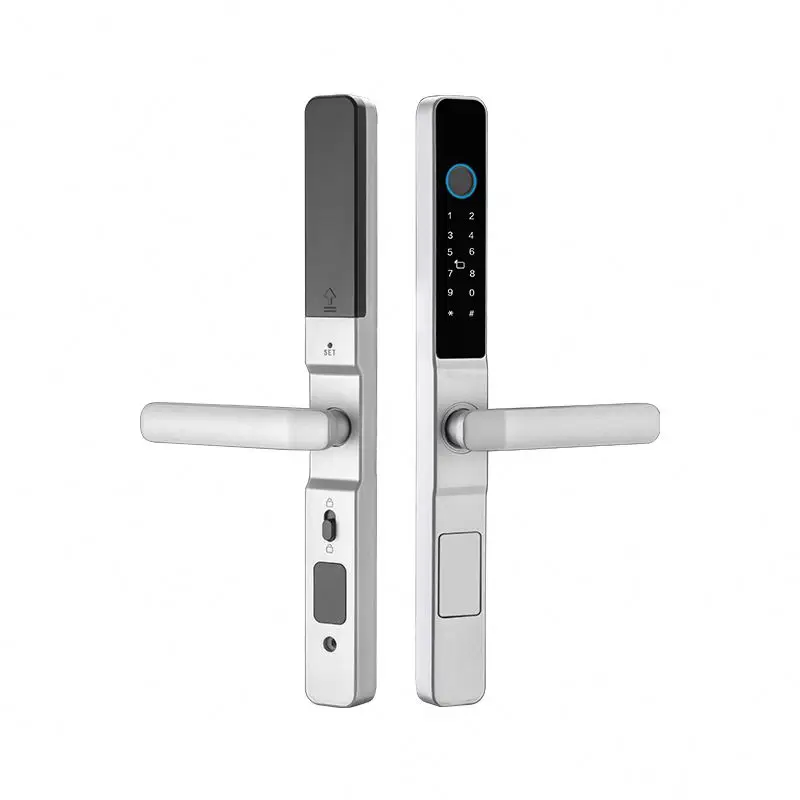 Hot Sale door with smart lock safe digital fingerprint home door handle lock tuya smart door lock with camera