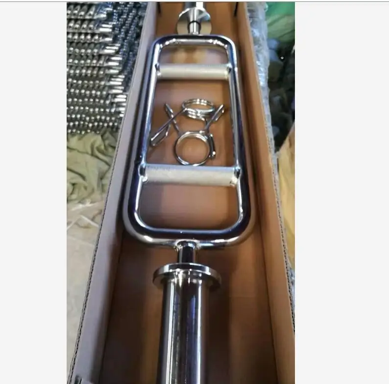 Fitness Equipment Chrome Barbell Bar Training Barbells Weightlifting Square Shaped Triceps Bar barbell bar