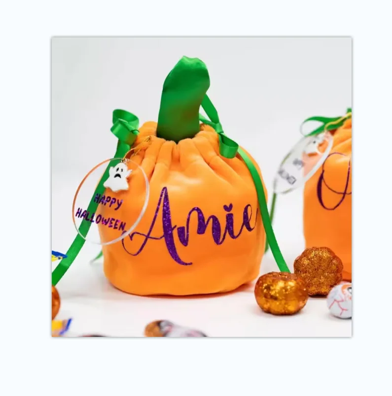 Pumpkin Halloween Trick Or Treat Bag Festival Halloween Sublimation Bag Ghost Halloween Candy Bag