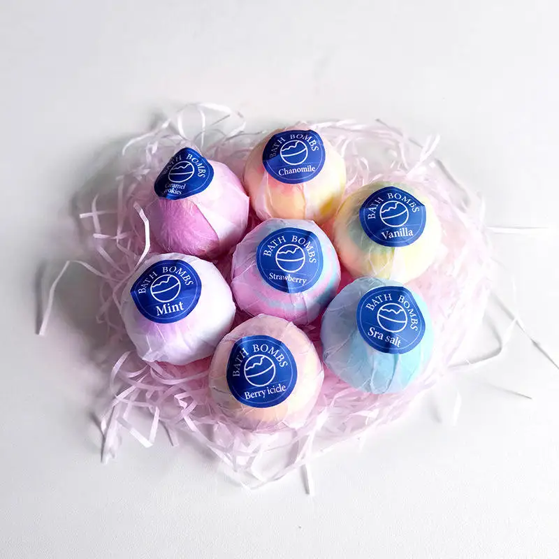 OEM Rich Bubble Bath Bombs Salt Balls for Relaxing Essential Oil Skin Care Fizzy Hemp Oil Bathbombs Relax SPA Shower Steamer