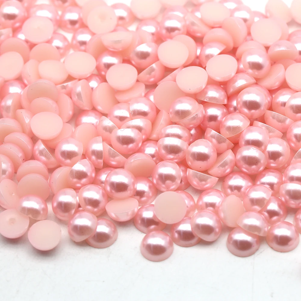 XULIN Wholesale 2mm 4mm 6mm 8mm 10mm 12mm  Abs Half Round Pealrls