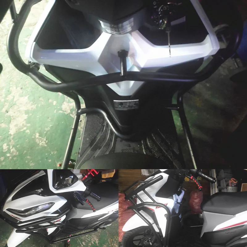 Modified motorcycle CNC aluminium alloy click150 engine protect crash guard bumper for click 125i 150i Ravio 125 150 Click125