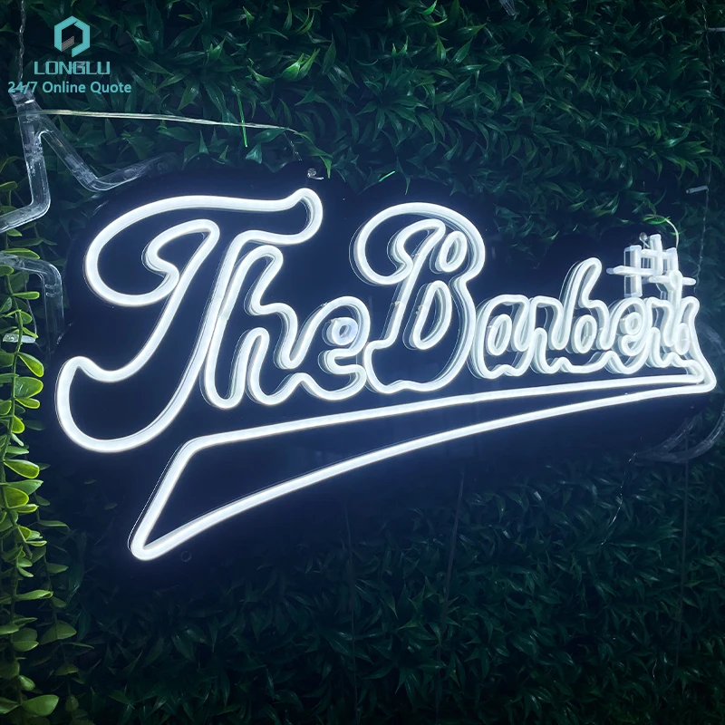 Black acrylic back white jacket flex neon sign DC12V led illuminated flex neon sign