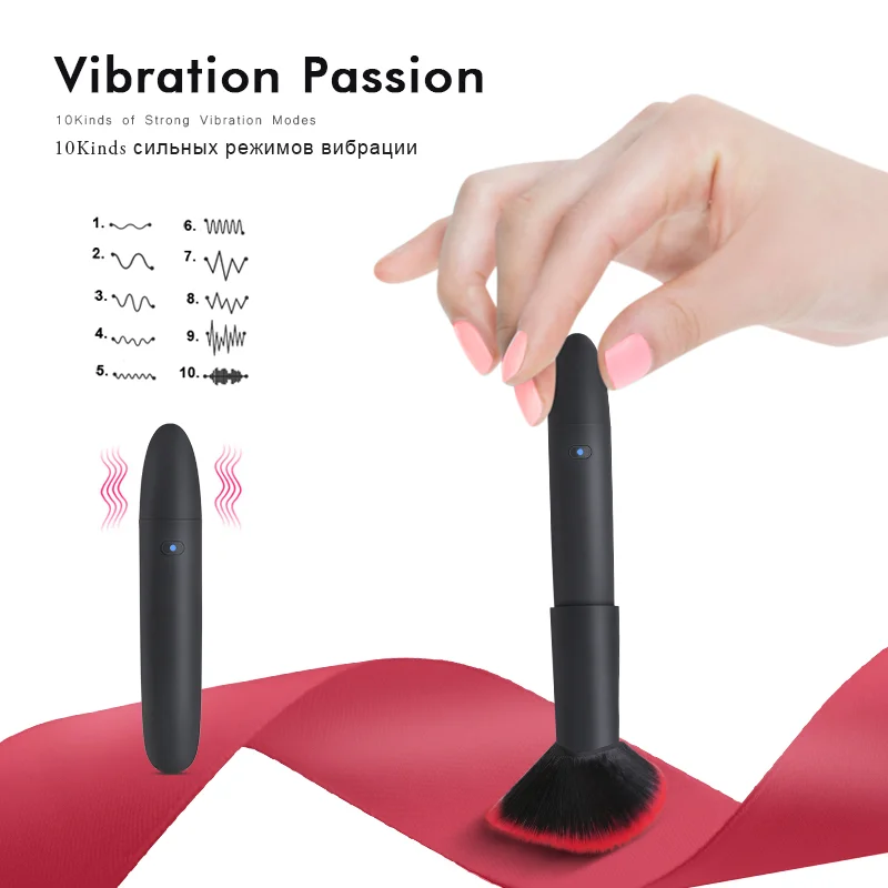 Makeup Brush Vibrator Sex Toy For Woman Vagina Vibrating Female Clitoris Stimulator Bullet Vibrator