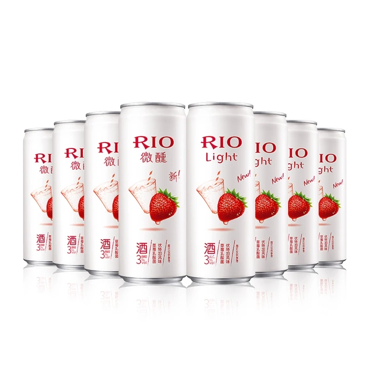 New 2022 330ml Ruiao Strawberry Lactobacillus Vodka Cocktail
