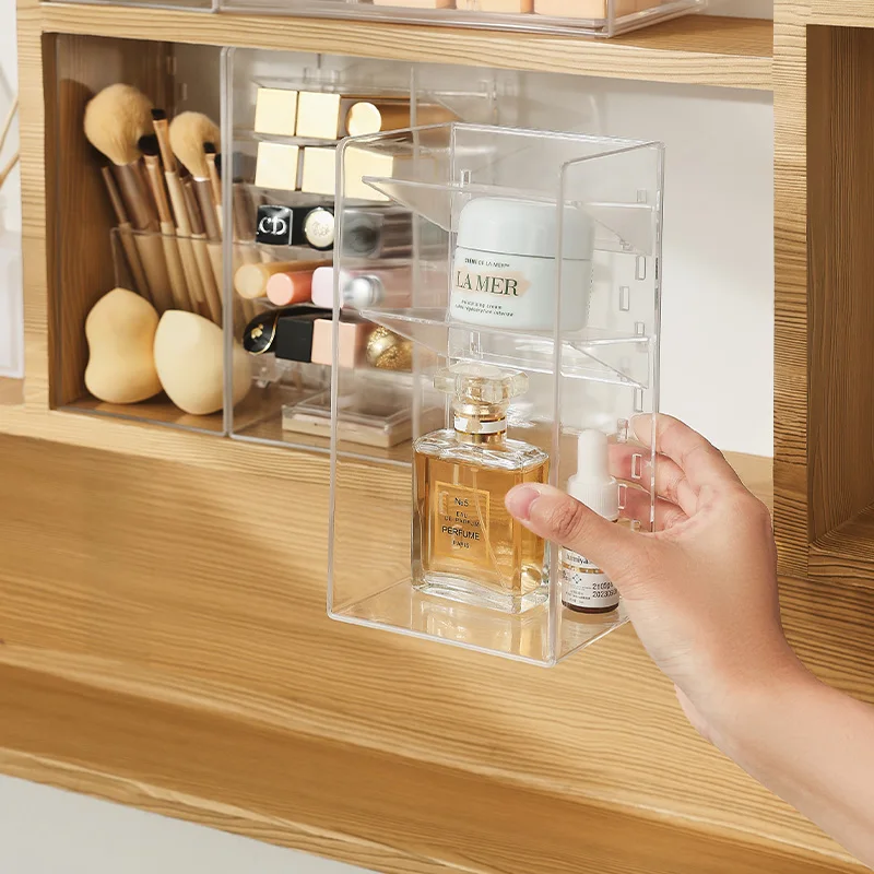 Mirror cabinet storage box Acrylic Makeup Palette Holder Organizer for Vanity Clear Cosmetics Makeup Organizer for Drawers