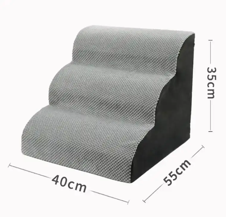 Factory wholesale wave shaped home small pet dog auxiliary stairs soft comfortable elastic sponge durable pet dog stairs