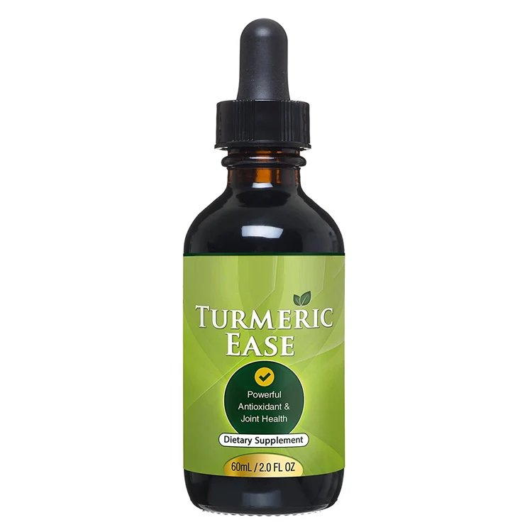 Liquid Turmeric Extract with Black Pepper & Ginger - Organic Curcumin Drops for Joint Support & Discomfort