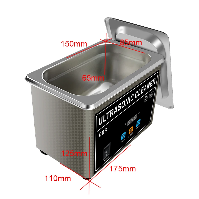 High performance portable Ultrasonic Cleaner for injector medical watch dental jewelry 0.8l 0.18gal 27oz mini ultrasonic cleaner