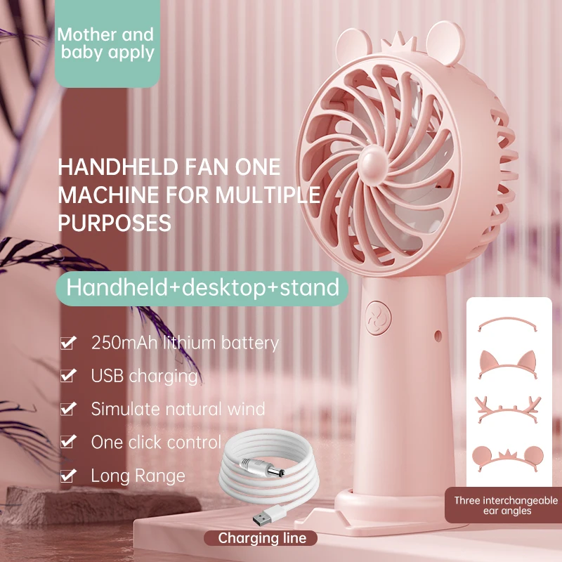 Top Selling Products 2024 Portable Fan Noise Reducing Mute Table Rechargeable Standing Fan Portable Hand Fan