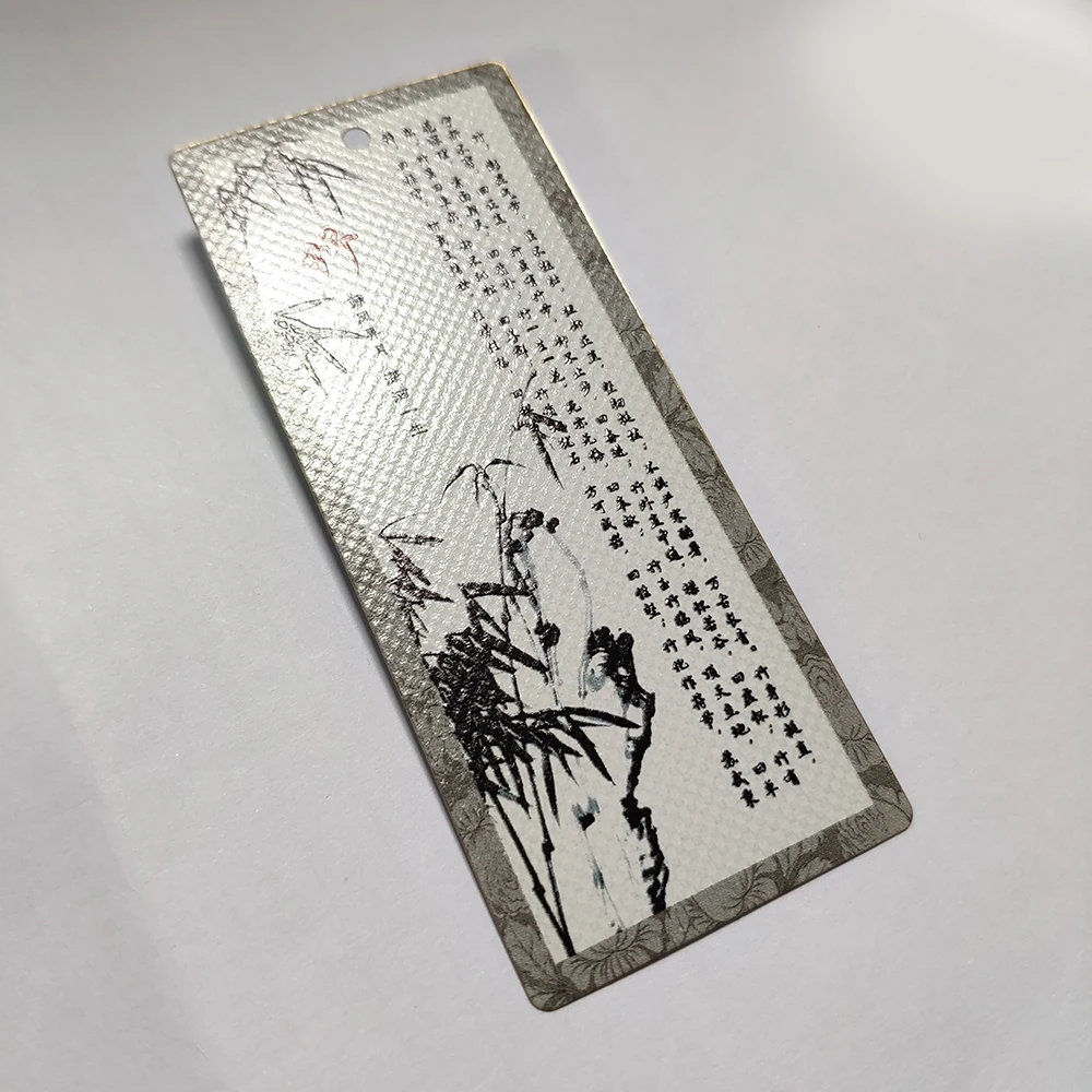
Custom stainless steel various brushed designs metal bookmark for book 
