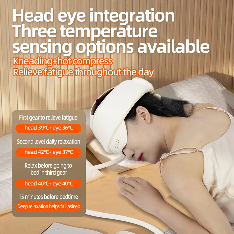 2 in 1 Head Eye Massager With Air Pressure Heating Pain Relief Relaxing Apparatusma Three-stage regulation Massage at home