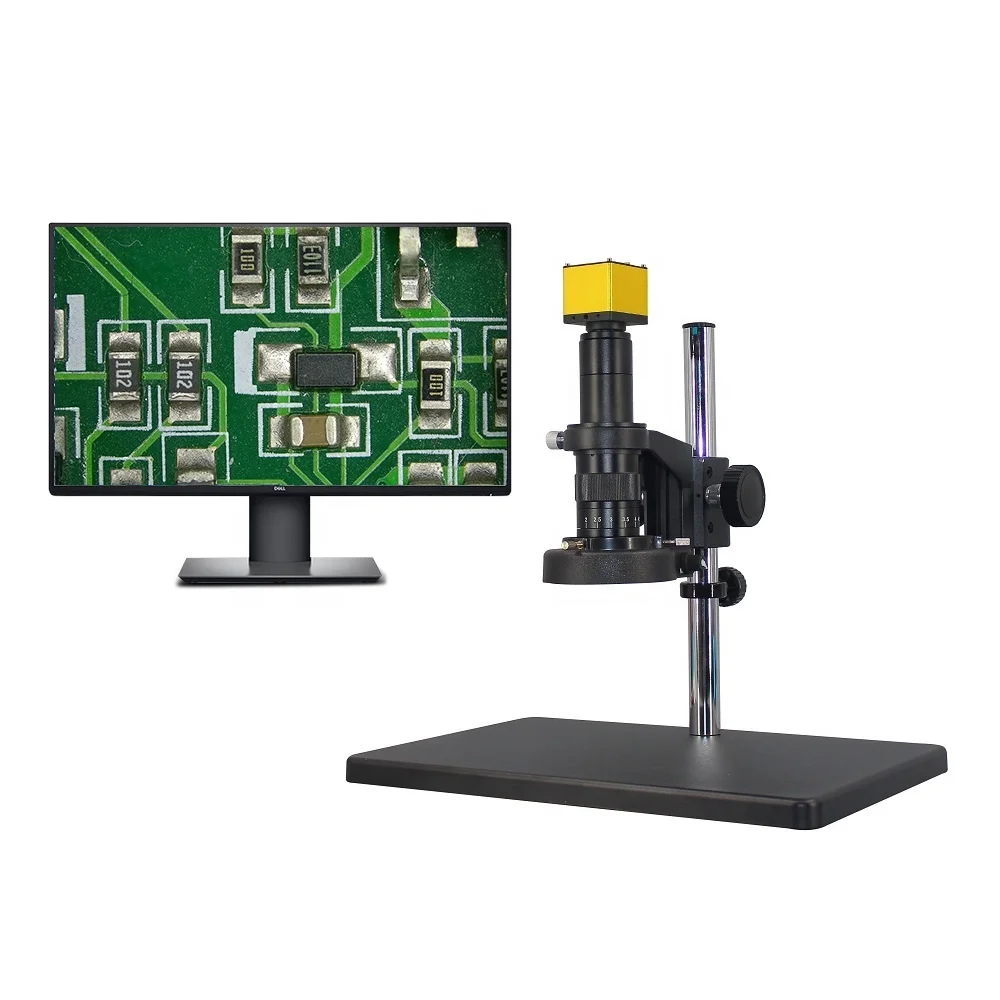 Boshida HD2003-A08  digital measurement  video microscope with boom arm stand  and PCB/industry inspection with LED illumination