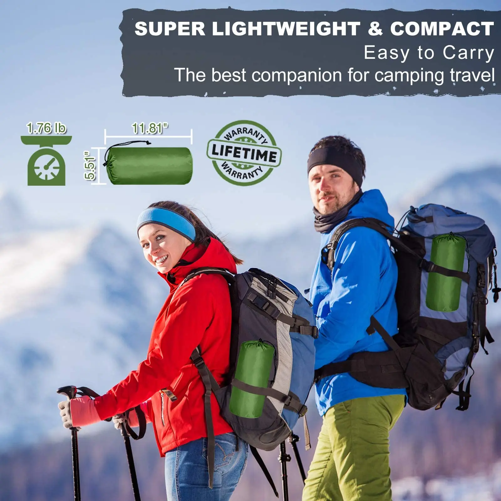 Lightweight Compact Air Mattress Best Sleeping Mat Ultralight Inflatable Camping Sleeping Pad Mat with Built-in Foot Pump