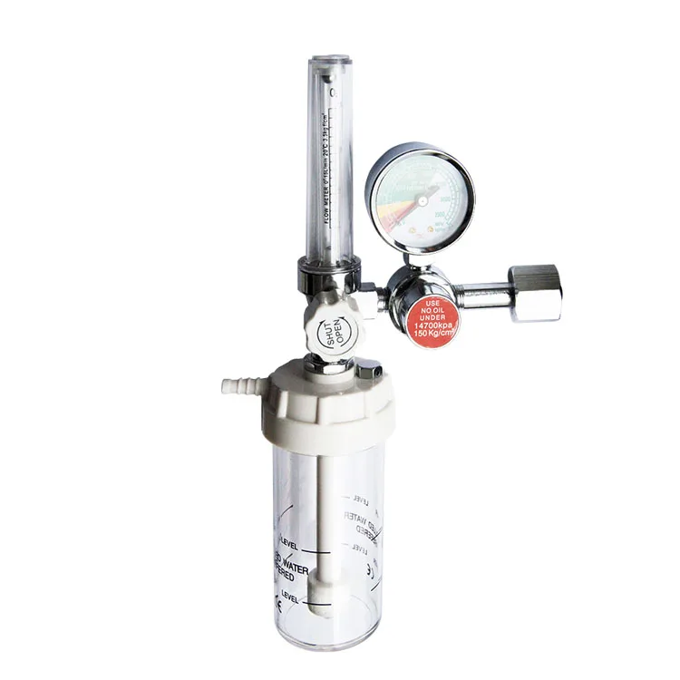 Different Types of Standardized Medical Gas Flow Meter with Humidifier Bottle