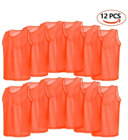 6/12 PCS Adults Soccer Pinnies Quick Drying Football Jerseys Vest Scrimmage Practice Sports Vest Breathable Team Training Bibs