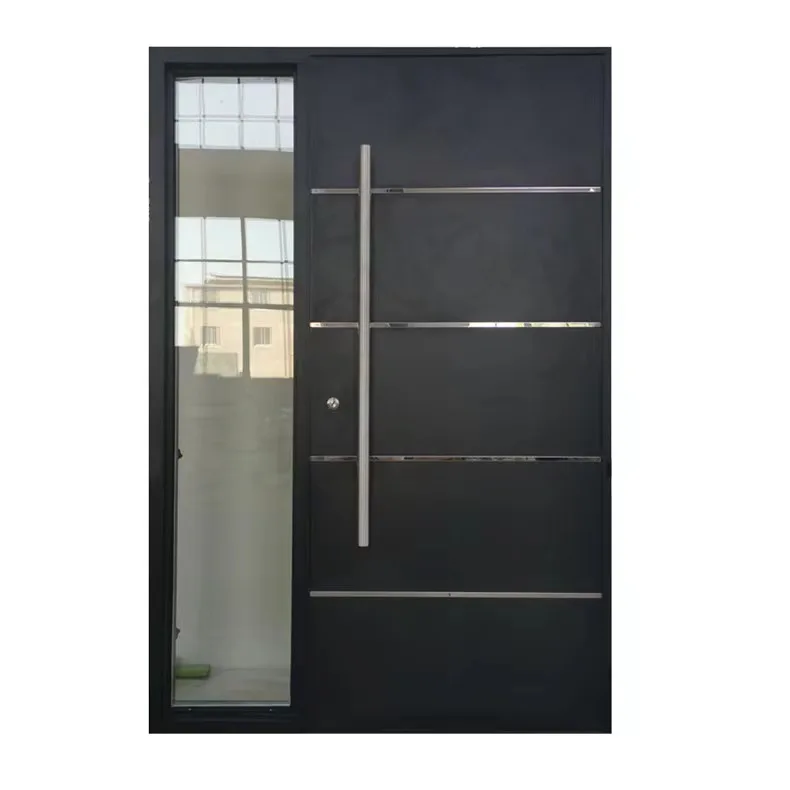 Smart lock system Fashion modern style zinc alloy doors for home security door safety entrance pivot door with multi-Point Lock